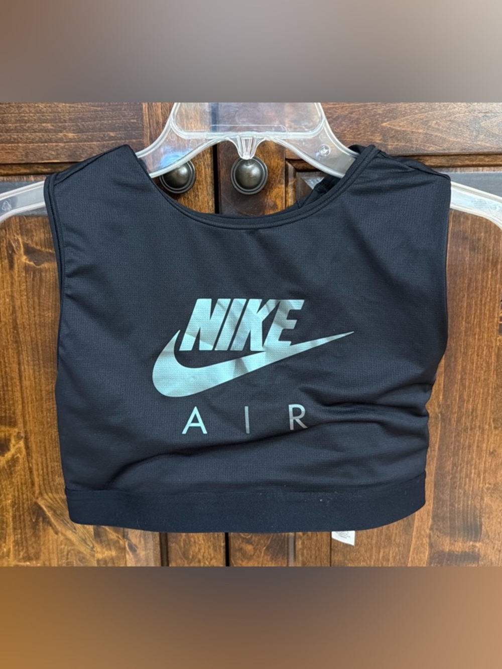 Nike Women Air Swoosh High Neck Sport Bra - DM0643 - Black 010 - Size Medium